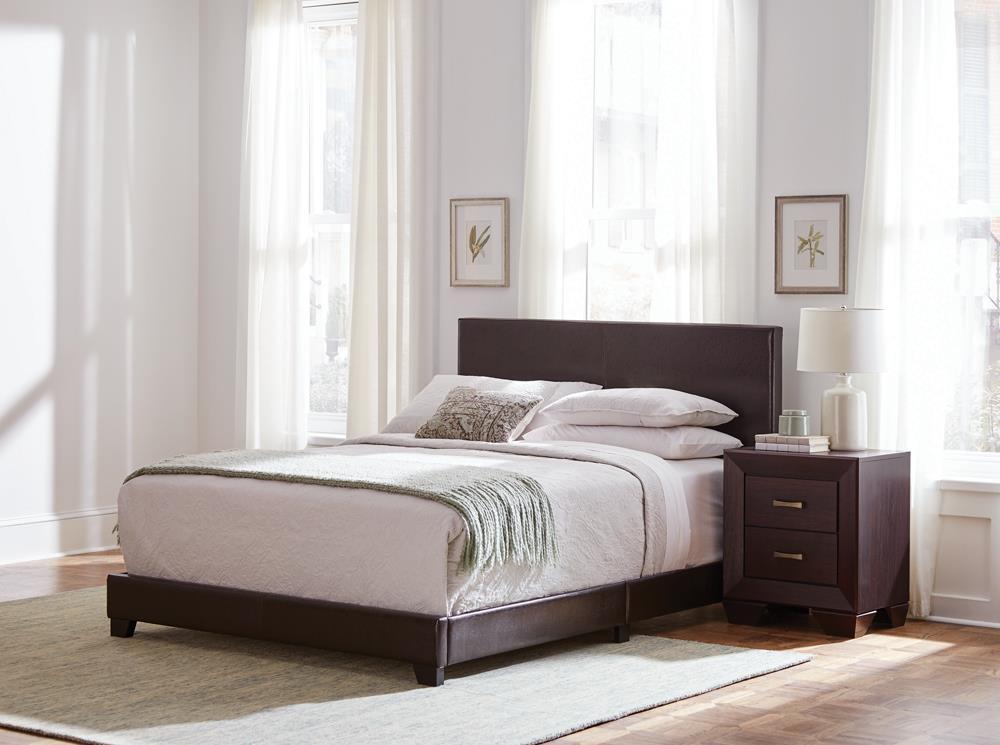 Dorian Upholstered Full Bed Brown - Luxury Home Furniture (MI)