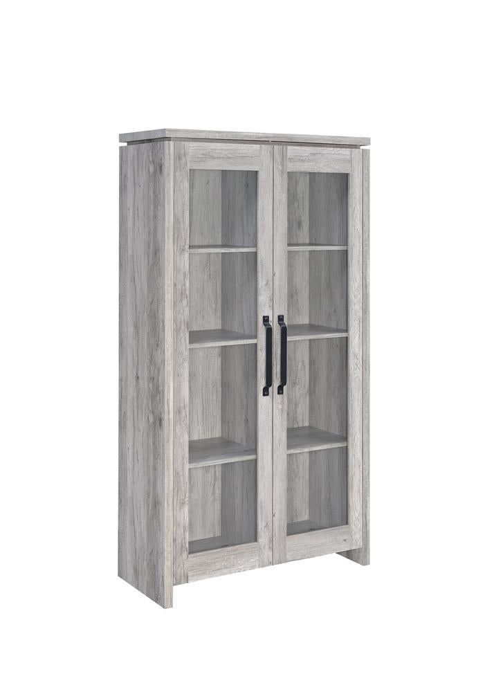 Alejo 2-door Tall Cabinet Grey Driftwood - Luxury Home Furniture (MI)