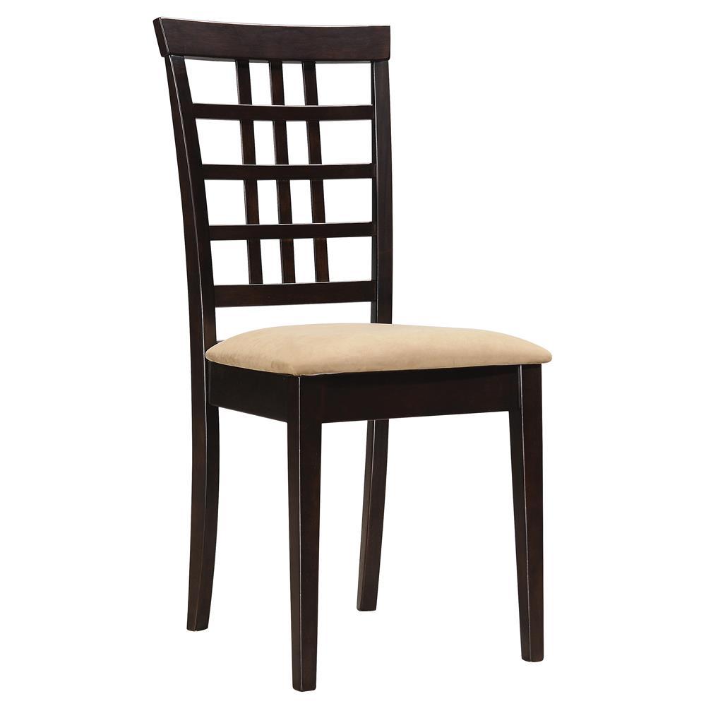 Kelso Lattice Back Dining Chairs Cappuccino (Set of 2) - Luxury Home Furniture (MI)