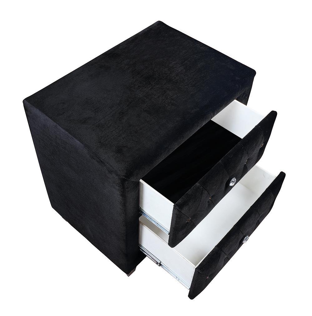 Deanna 2-drawer Rectangular Nightstand Black - Luxury Home Furniture (MI)