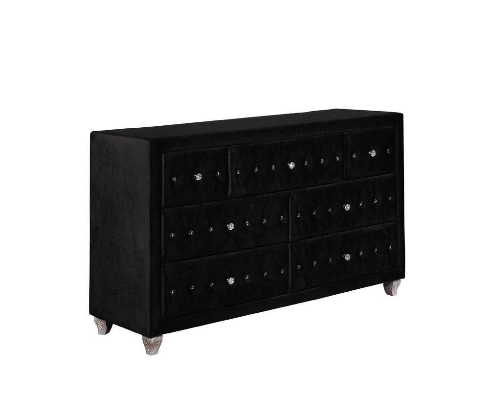 Deanna 7-drawer Rectangular Dresser Black - Luxury Home Furniture (MI)