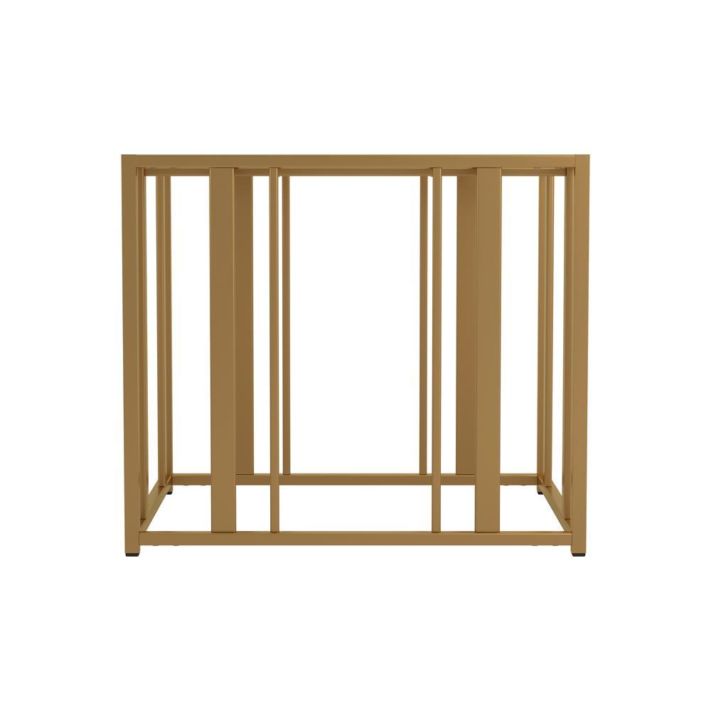 Adri Metal Frame End Table Matte Brass - Luxury Home Furniture (MI)