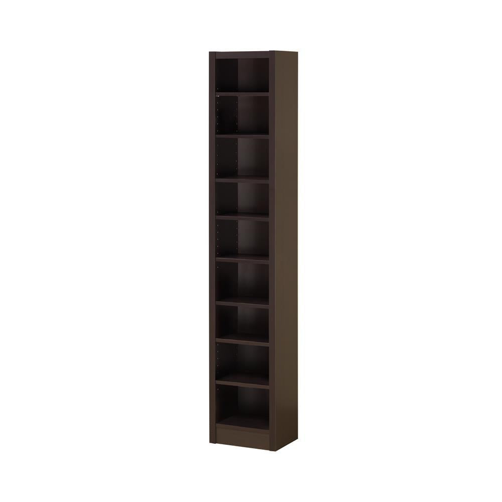 Eliam Rectangular Bookcase with 2 Fixed Shelves Cappuccino - Luxury Home Furniture (MI)
