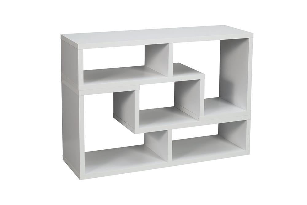 Velma Convertible TV Console and Bookcase White - Luxury Home Furniture (MI)