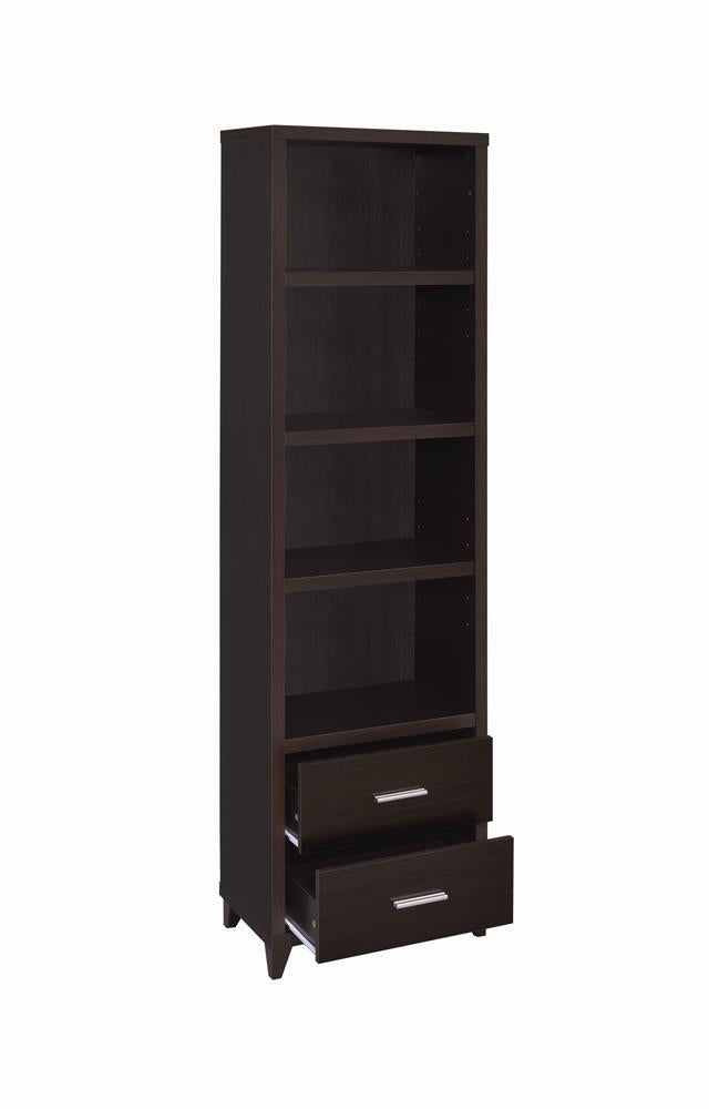 Lewes 2-drawer Media Tower Cappuccino - Luxury Home Furniture (MI)