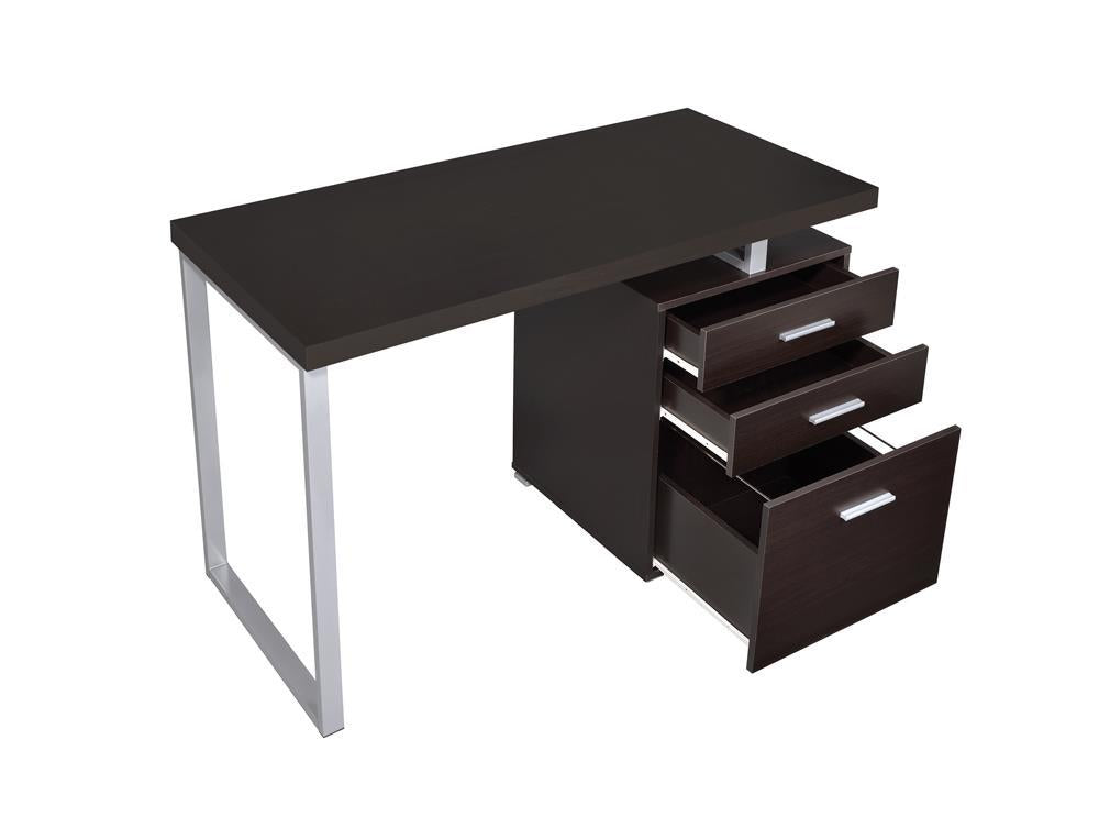 Brennan 3-drawer Office Desk Cappuccino - Luxury Home Furniture (MI)