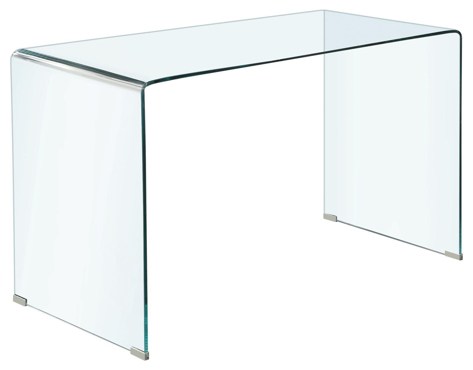 Ripley Glass Writing Desk Clear - Luxury Home Furniture (MI)