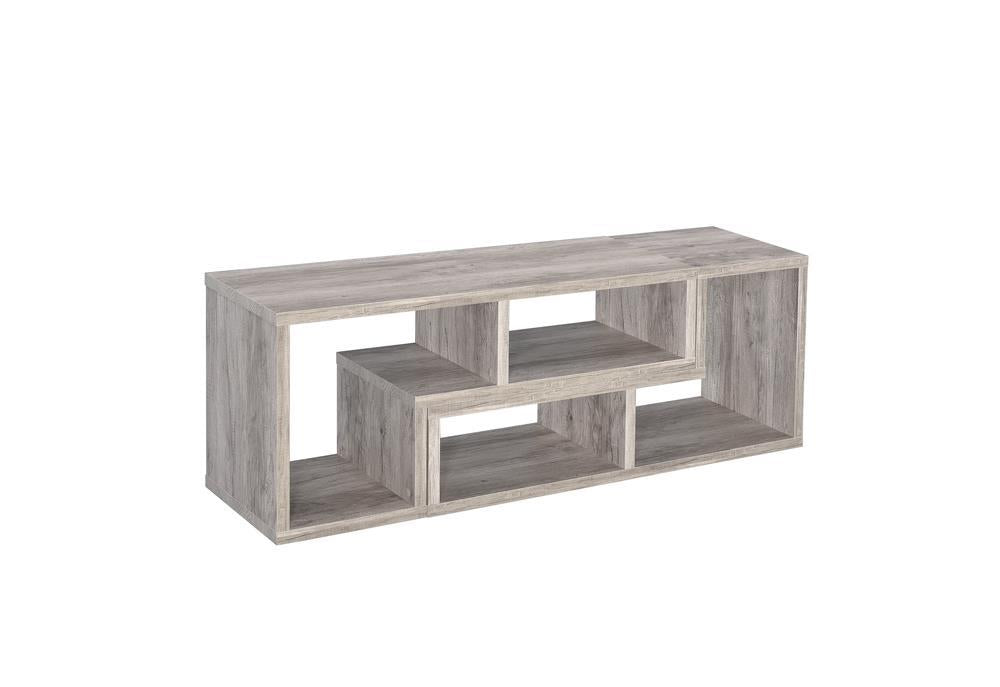 Velma Convertable Bookcase and TV Console Grey Driftwood - Luxury Home Furniture (MI)