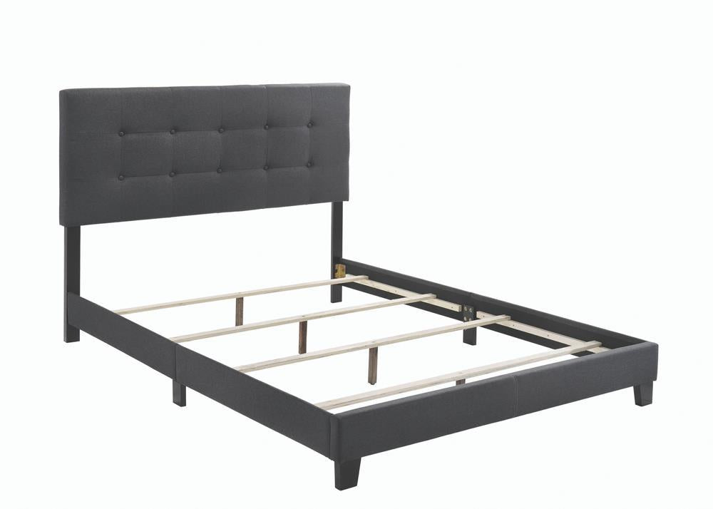Mapes Tufted Upholstered Eastern King, Queen, Twin & Full Bed Charcoal & Grey - Luxury Home Furniture (MI)