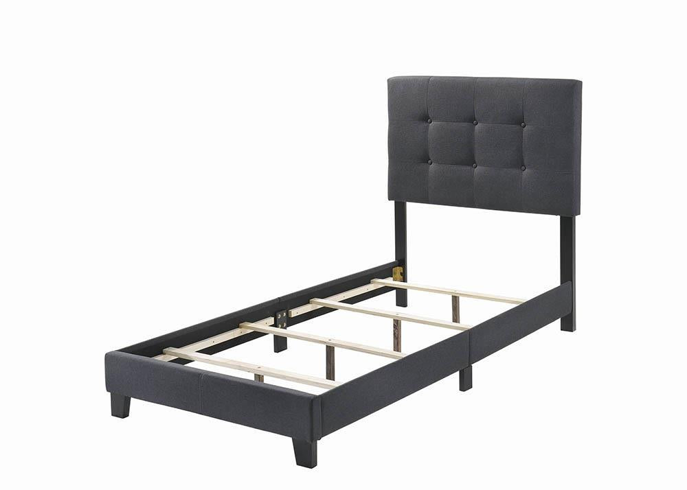 Mapes Tufted Upholstered Eastern King, Queen, Twin & Full Bed Charcoal & Grey - Luxury Home Furniture (MI)