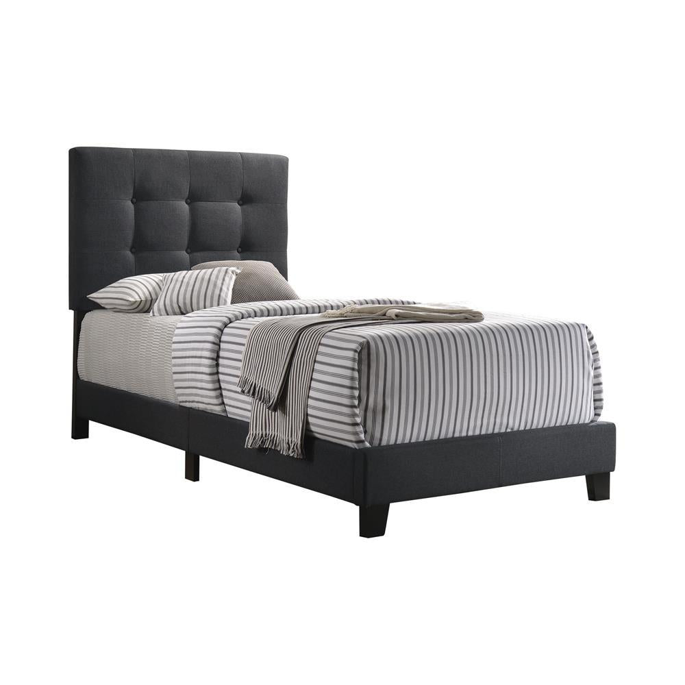 Mapes Tufted Upholstered Eastern King, Queen, Twin & Full Bed Charcoal & Grey - Luxury Home Furniture (MI)