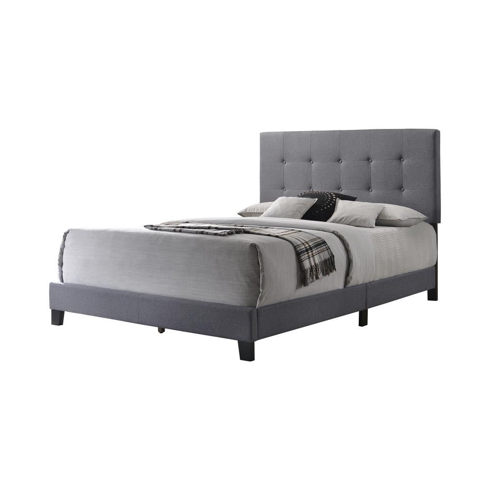 Mapes Tufted Upholstered Eastern King, Queen, Twin & Full Bed Charcoal & Grey - Luxury Home Furniture (MI)
