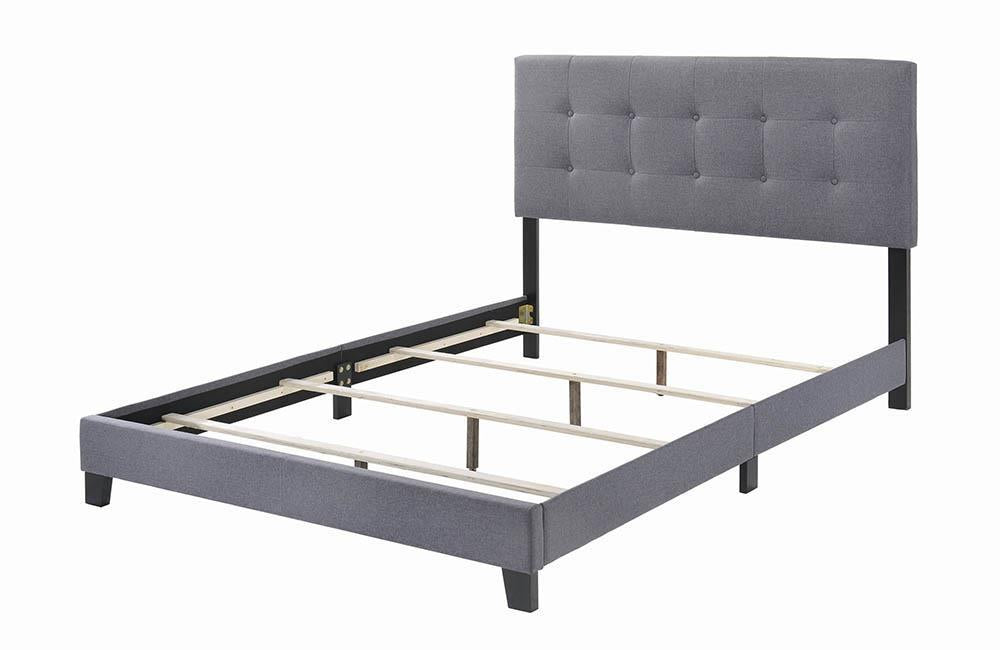 Mapes Tufted Upholstered Eastern King, Queen, Twin & Full Bed Charcoal & Grey - Luxury Home Furniture (MI)