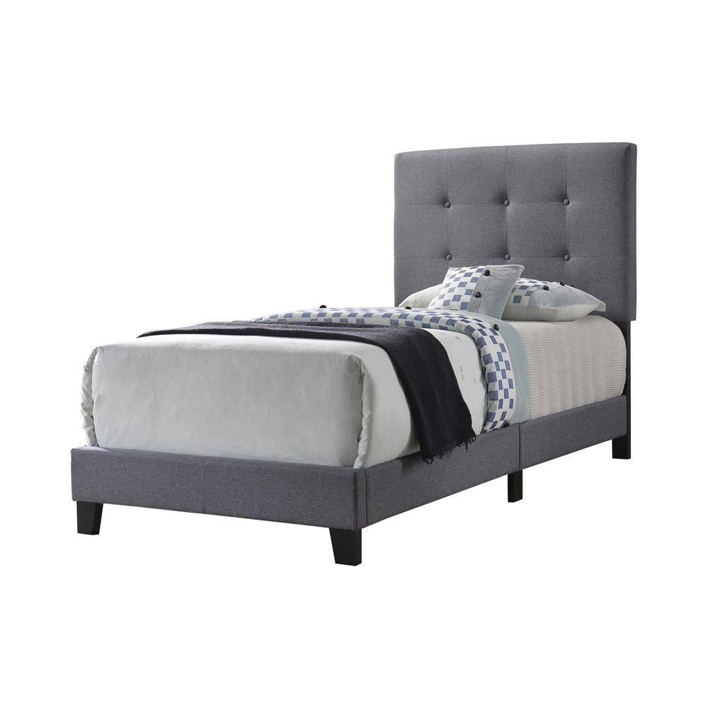 Mapes Tufted Upholstered Twin Bed Grey - Luxury Home Furniture (MI)