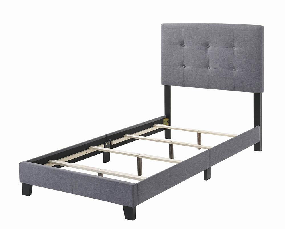 Mapes Tufted Upholstered Eastern King, Queen, Twin & Full Bed Charcoal & Grey - Luxury Home Furniture (MI)
