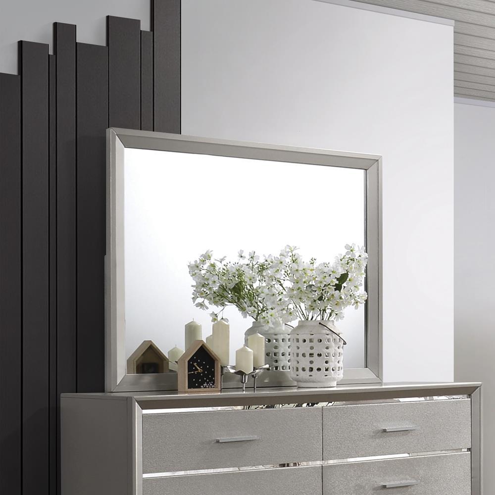 Ramon Dresser Mirror Metallic Sterling - Luxury Home Furniture (MI)