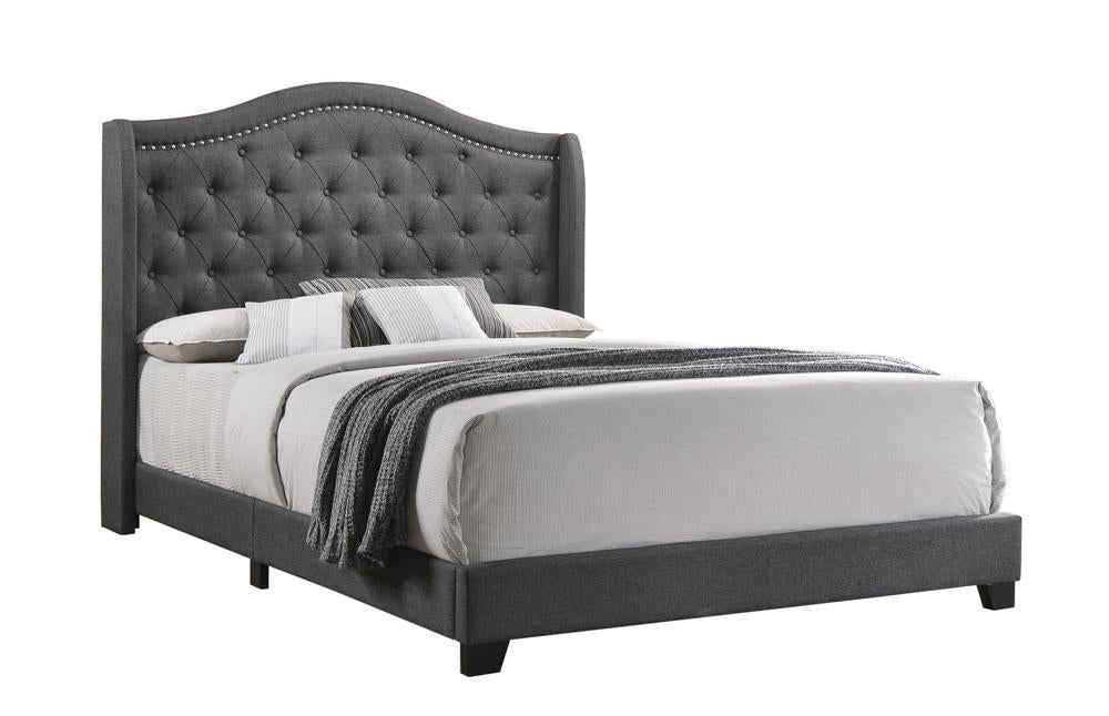 Sonoma Camel Back Eastern King Bed Grey - Luxury Home Furniture (MI)