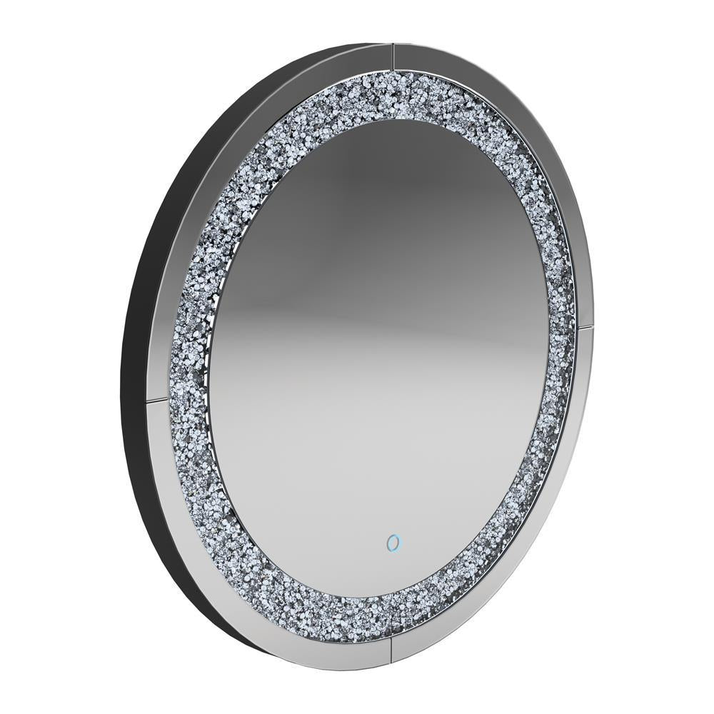 Landar Round Wall Mirror Silver - Luxury Home Furniture (MI)