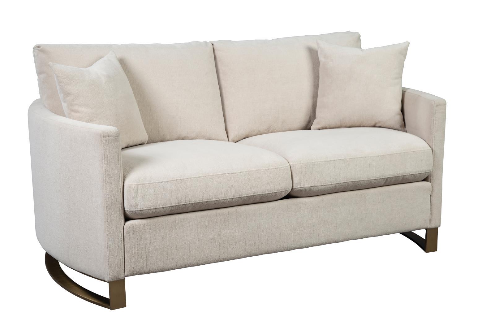 Corliss Upholstered Arched Arms Loveseat Beige - Luxury Home Furniture (MI)