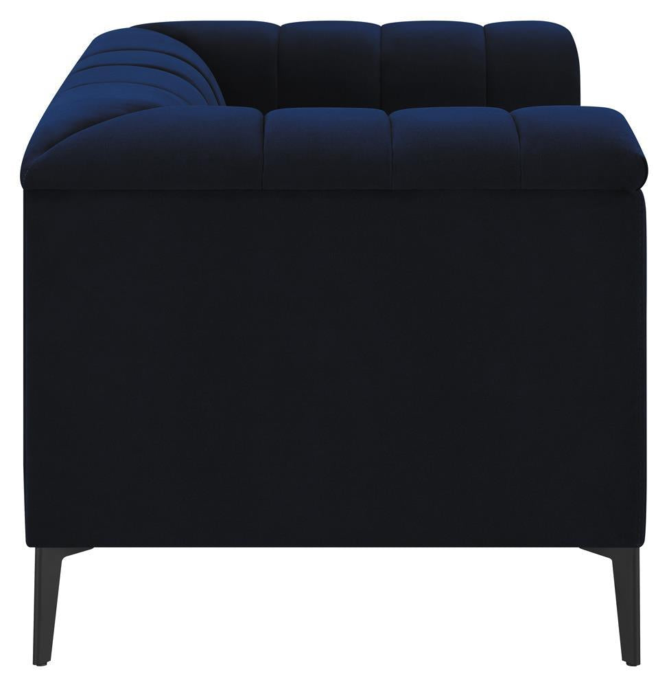 Chalet Tuxedo Arm Chair Blue - Luxury Home Furniture (MI)