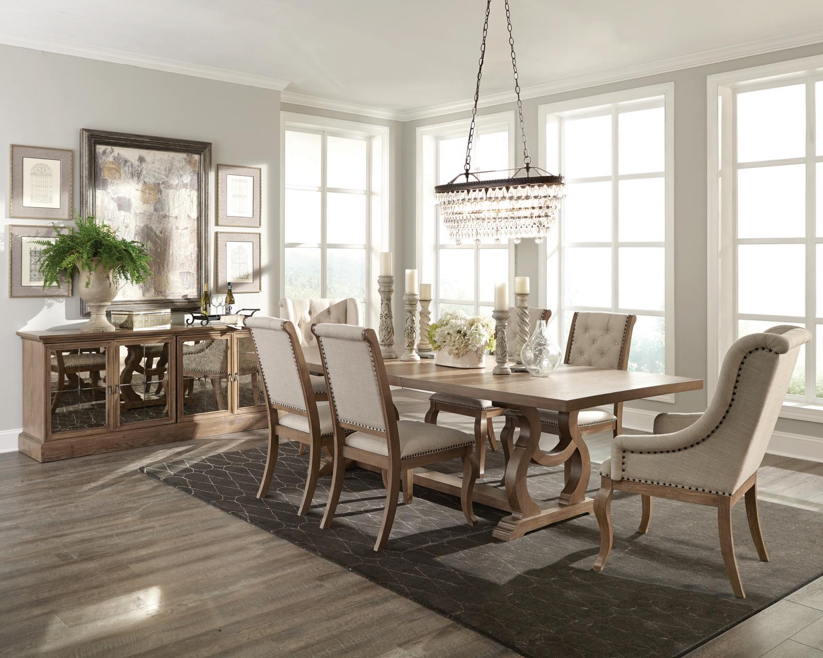 Brockway Trestle Dining Table Barley Brown - Luxury Home Furniture (MI)