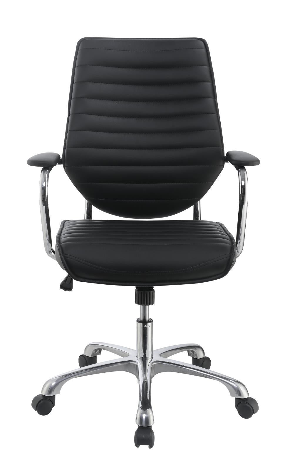 Chase High Back Office Chair Black and Chrome - Luxury Home Furniture (MI)