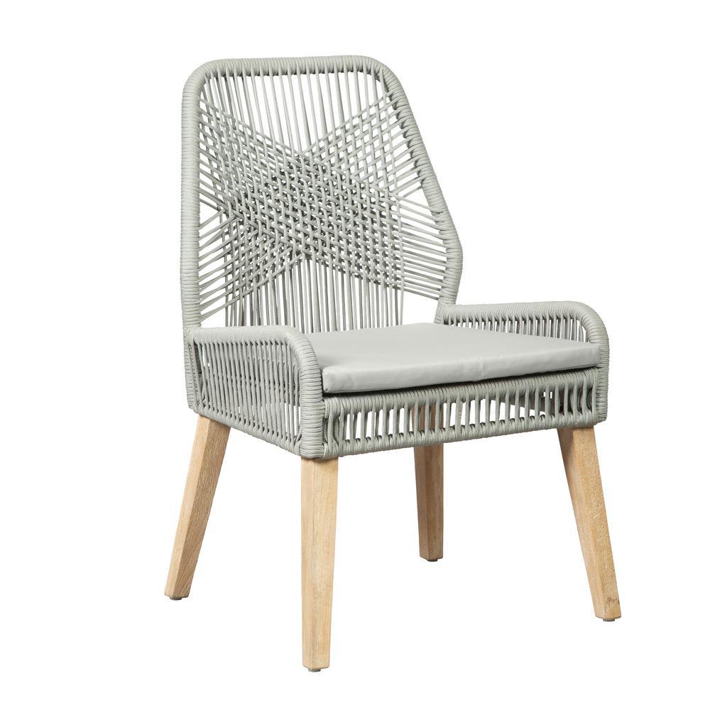 Nakia Woven Back Side Chairs Grey (Set of 2) - Luxury Home Furniture (MI)