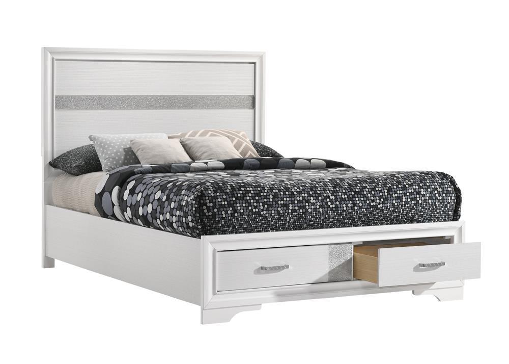 Miranda Full & Twin Storage Bed White - Luxury Home Furniture (MI)
