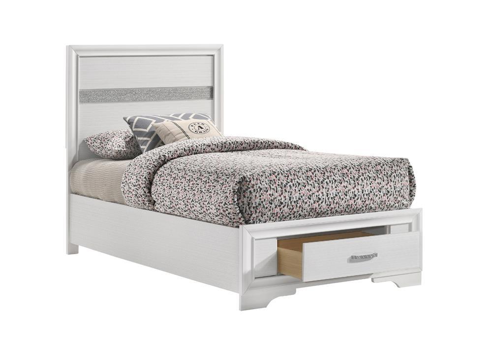 Miranda Full & Twin Storage Bed White - Luxury Home Furniture (MI)