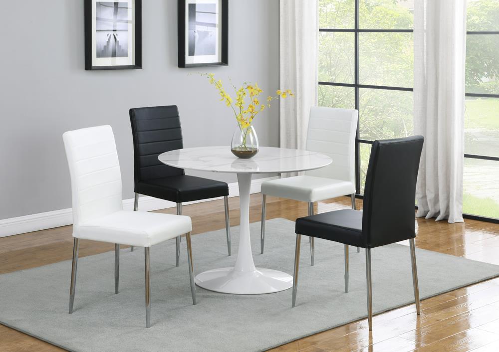 Maston Upholstered Dining Chairs Black (Set of 4) - Luxury Home Furniture (MI)