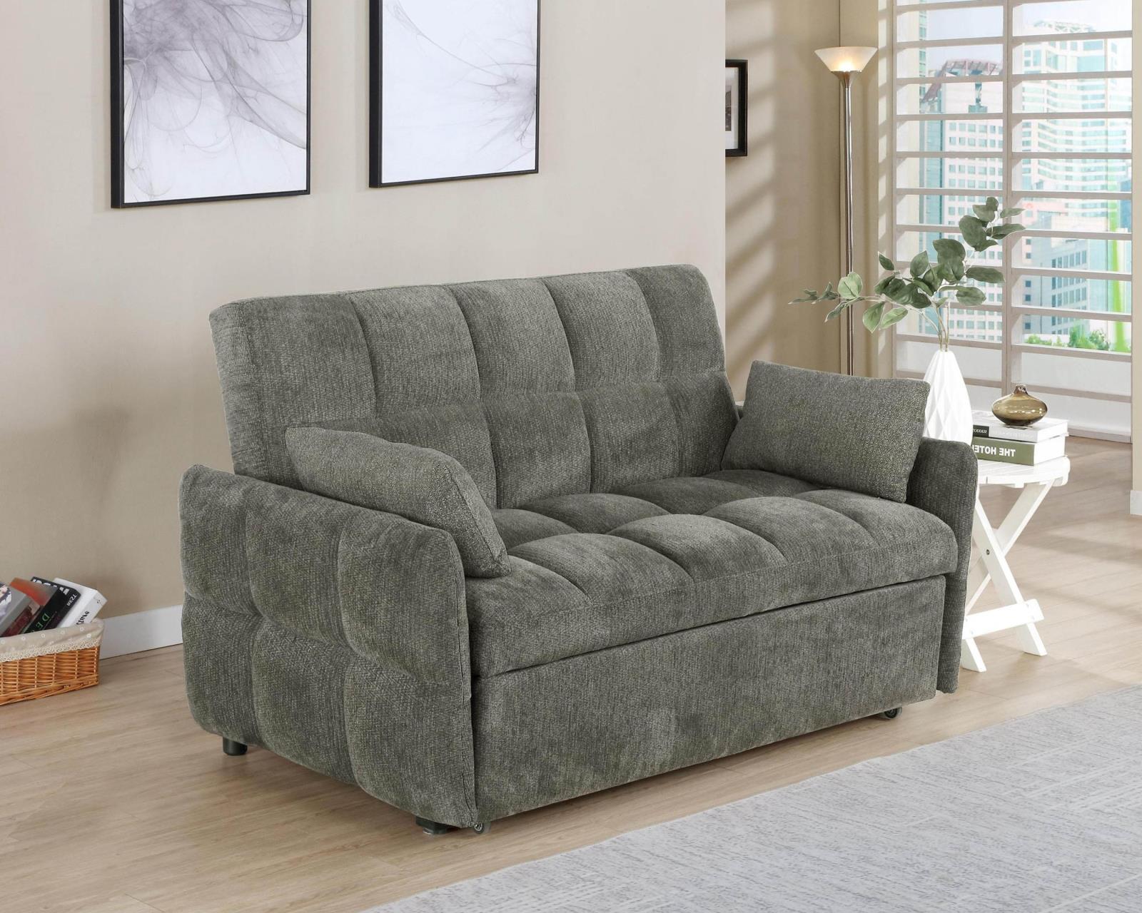 Cotswold Tufted Cushion Sleeper Sofa Bed Light Grey & Dark Grey - Luxury Home Furniture (MI)