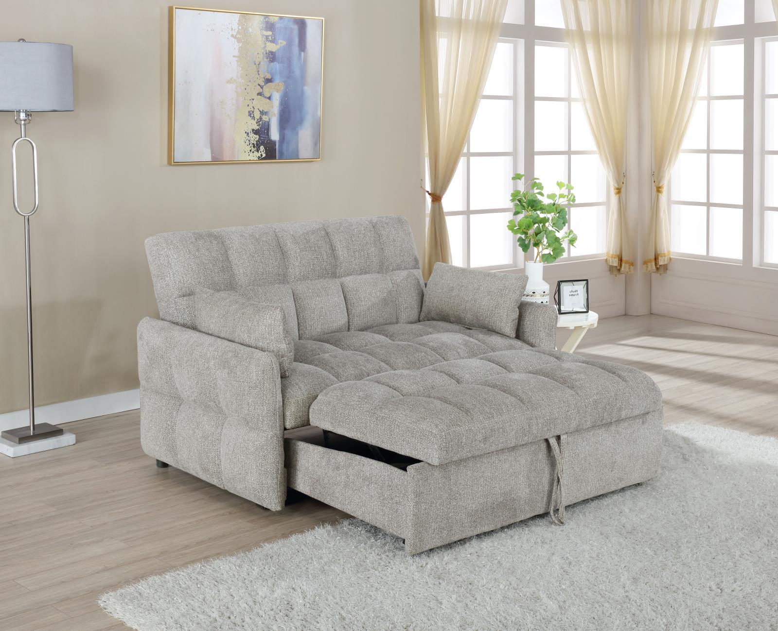 Cotswold Tufted Cushion Sleeper Sofa Bed Light Grey - Luxury Home Furniture (MI)
