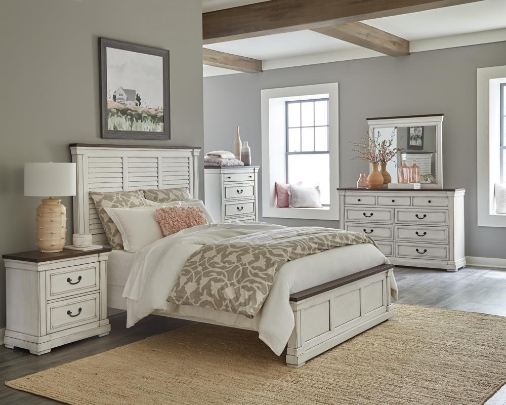 Hillcrest 2-drawer Nightstand Dark Rum and White - Luxury Home Furniture (MI)
