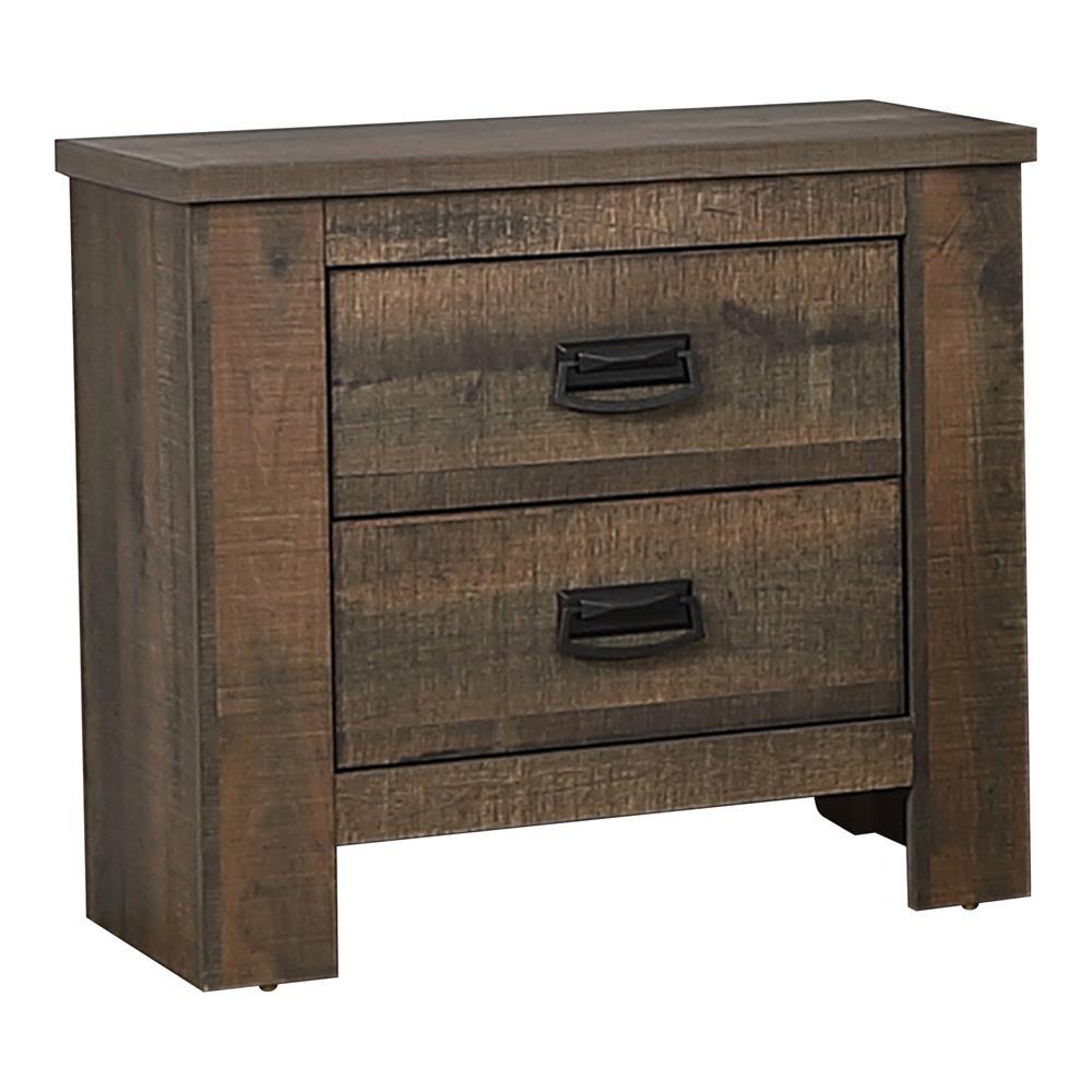 Frederick 2-drawer Nightstand Weathered Oak - Luxury Home Furniture (MI)