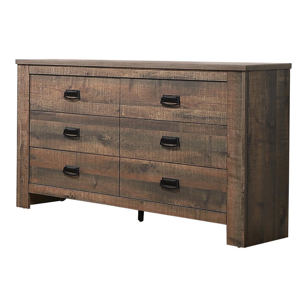 Frederick 6-drawer Dresser Weathered Oak - Luxury Home Furniture (MI)