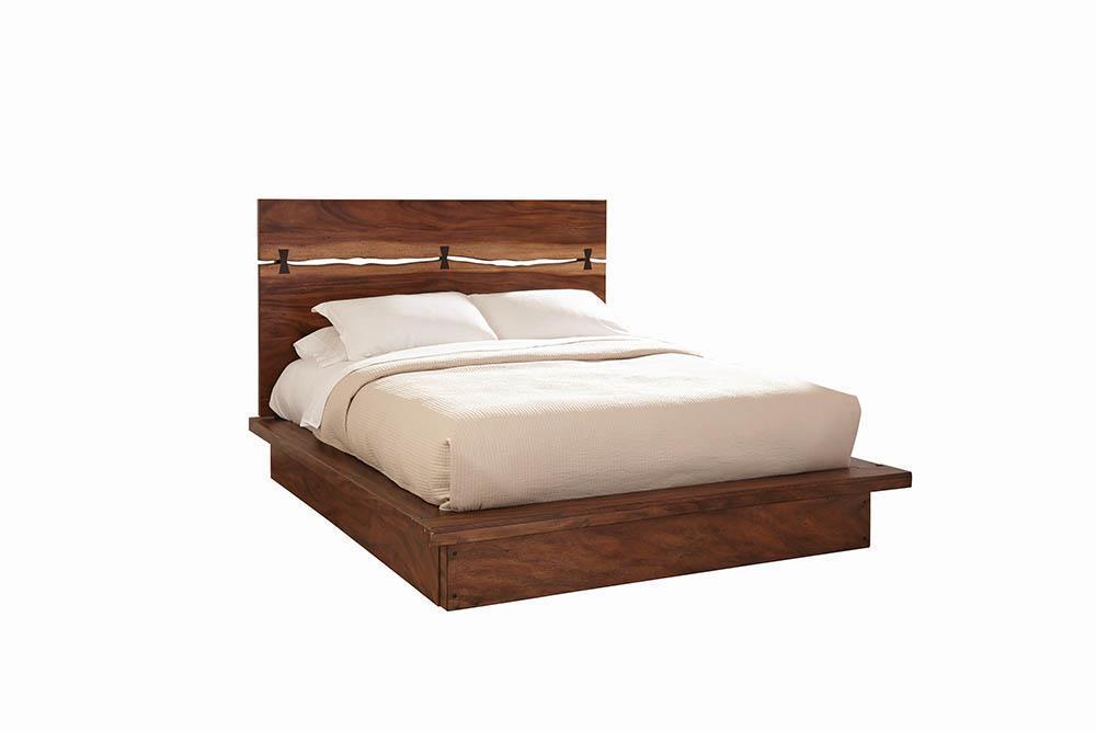 Winslow Queen Bed Smokey Walnut and Coffee Bean - Luxury Home Furniture (MI)