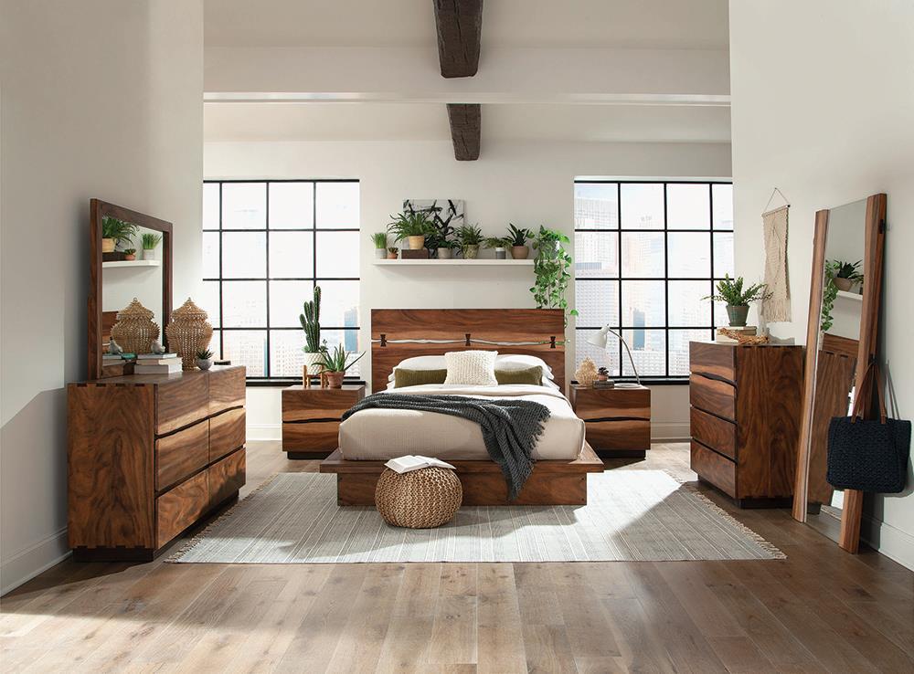 Winslow California King, E.King & Queen Bed Smokey Walnut and Coffee Bean - Luxury Home Furniture (MI)