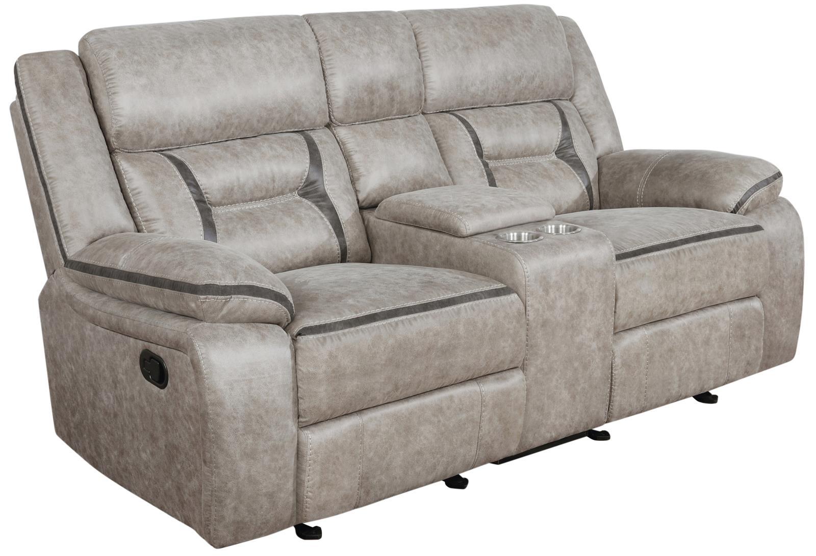 Greer Upholstered Tufted Back Glider Loveseat - Luxury Home Furniture (MI)
