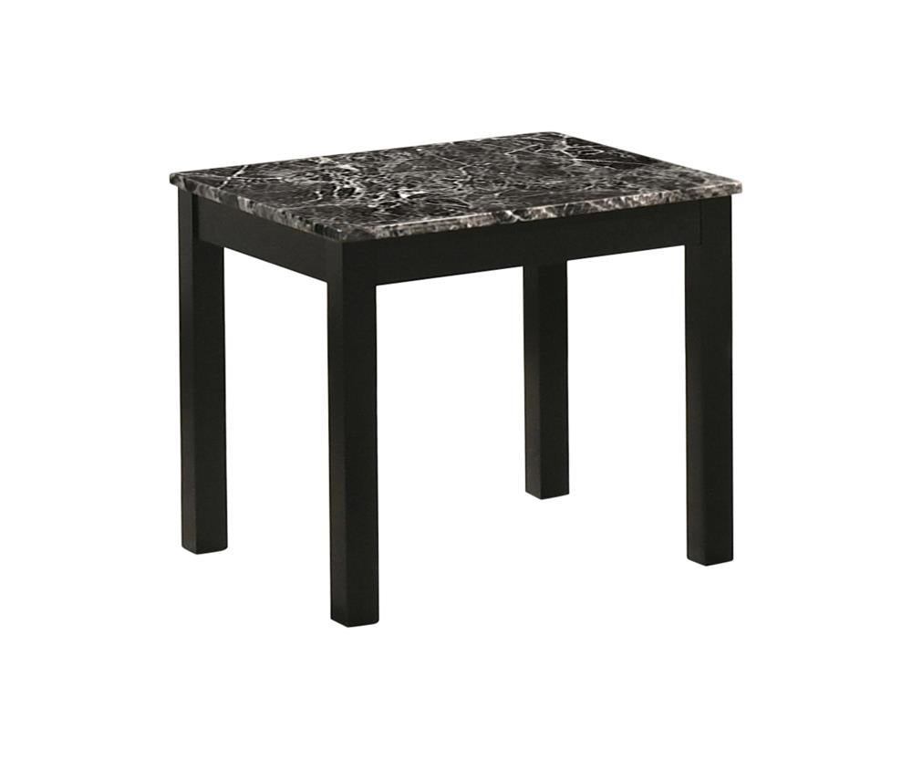 Darius Faux Marble Rectangle 3-piece Occasional Table Set Black - Luxury Home Furniture (MI)