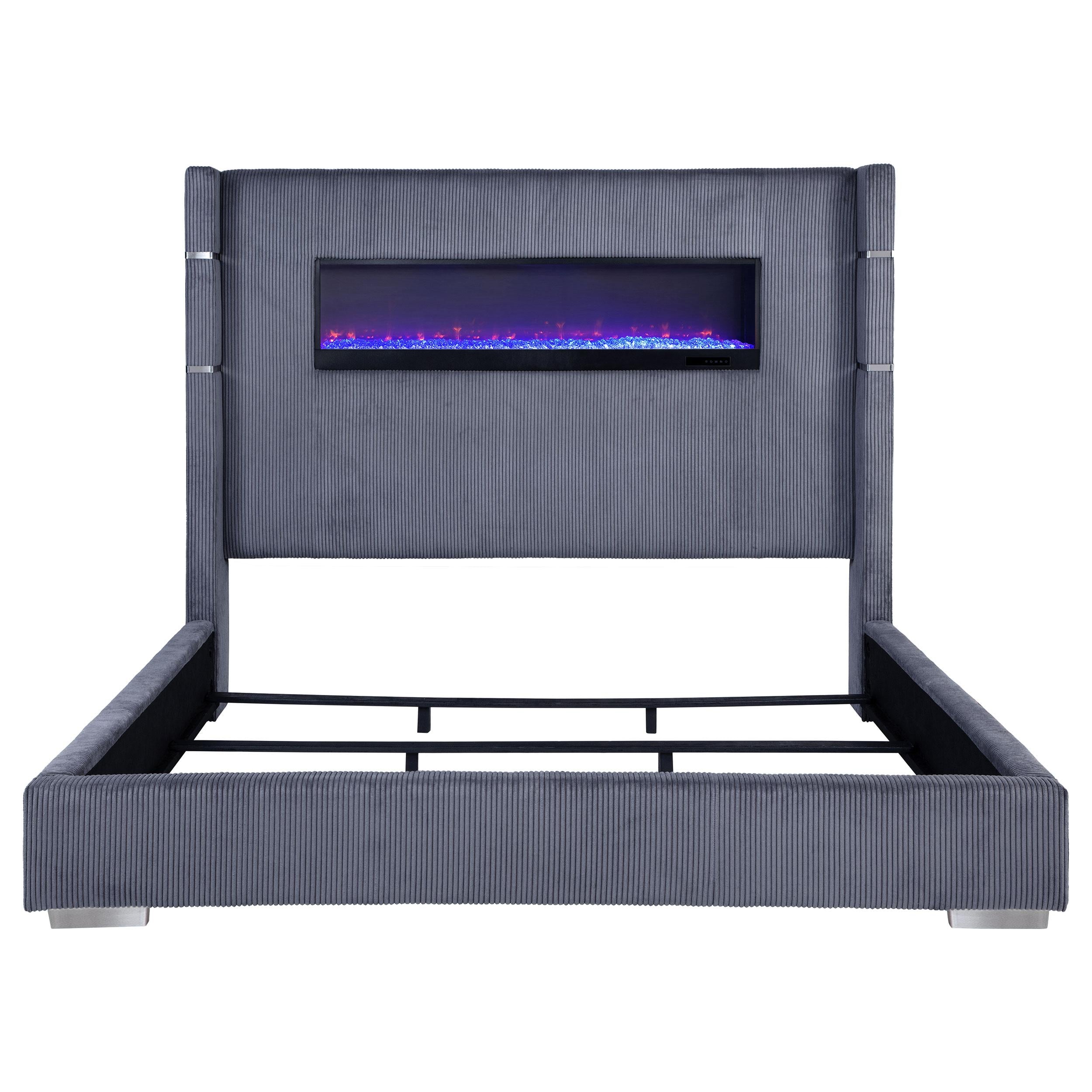Tisdall California King, E.King & Queen Bed Grey, Black & Queen - Luxury Home Furniture (MI)