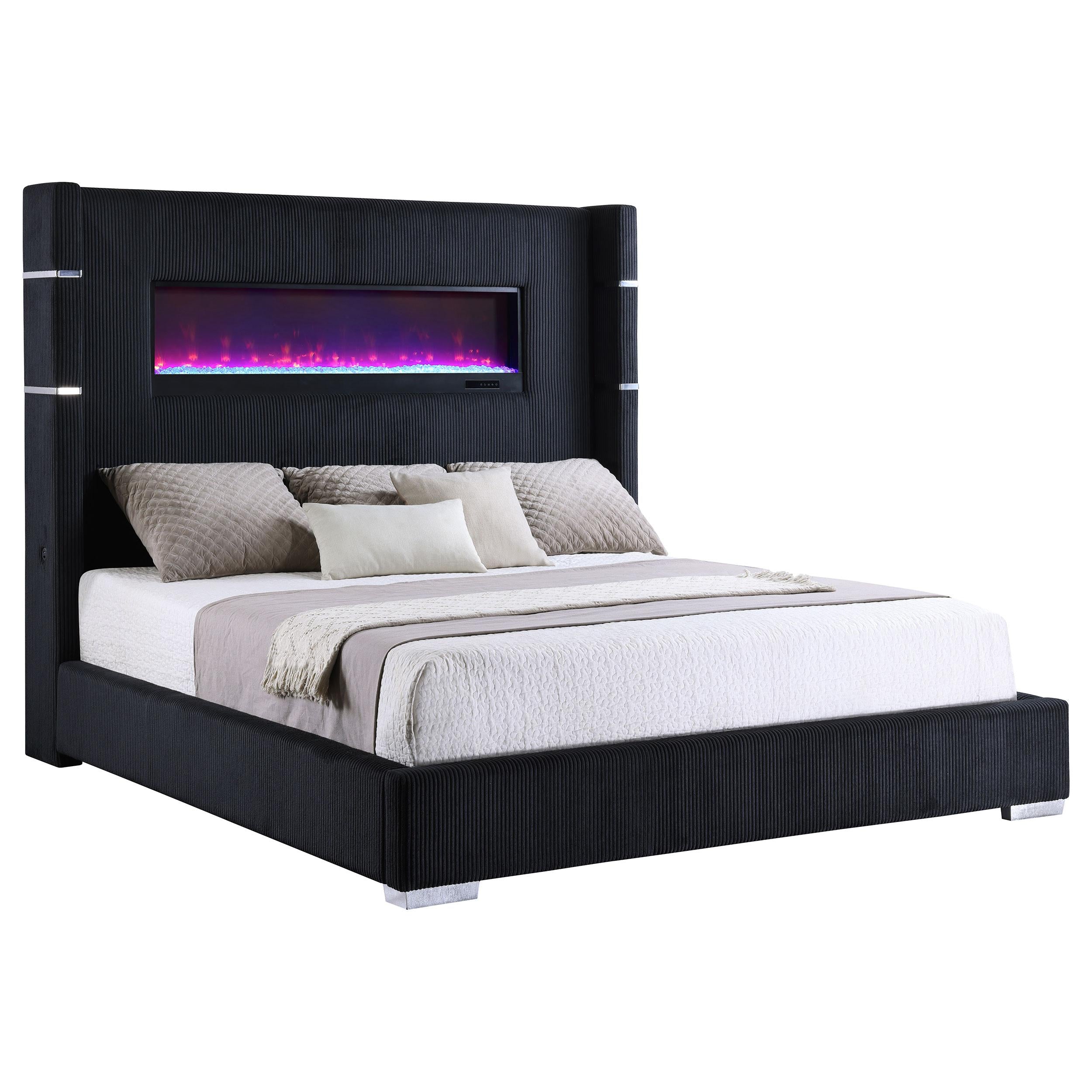 Tisdall California King, E.King & Queen Bed Grey, Black & Queen - Luxury Home Furniture (MI)