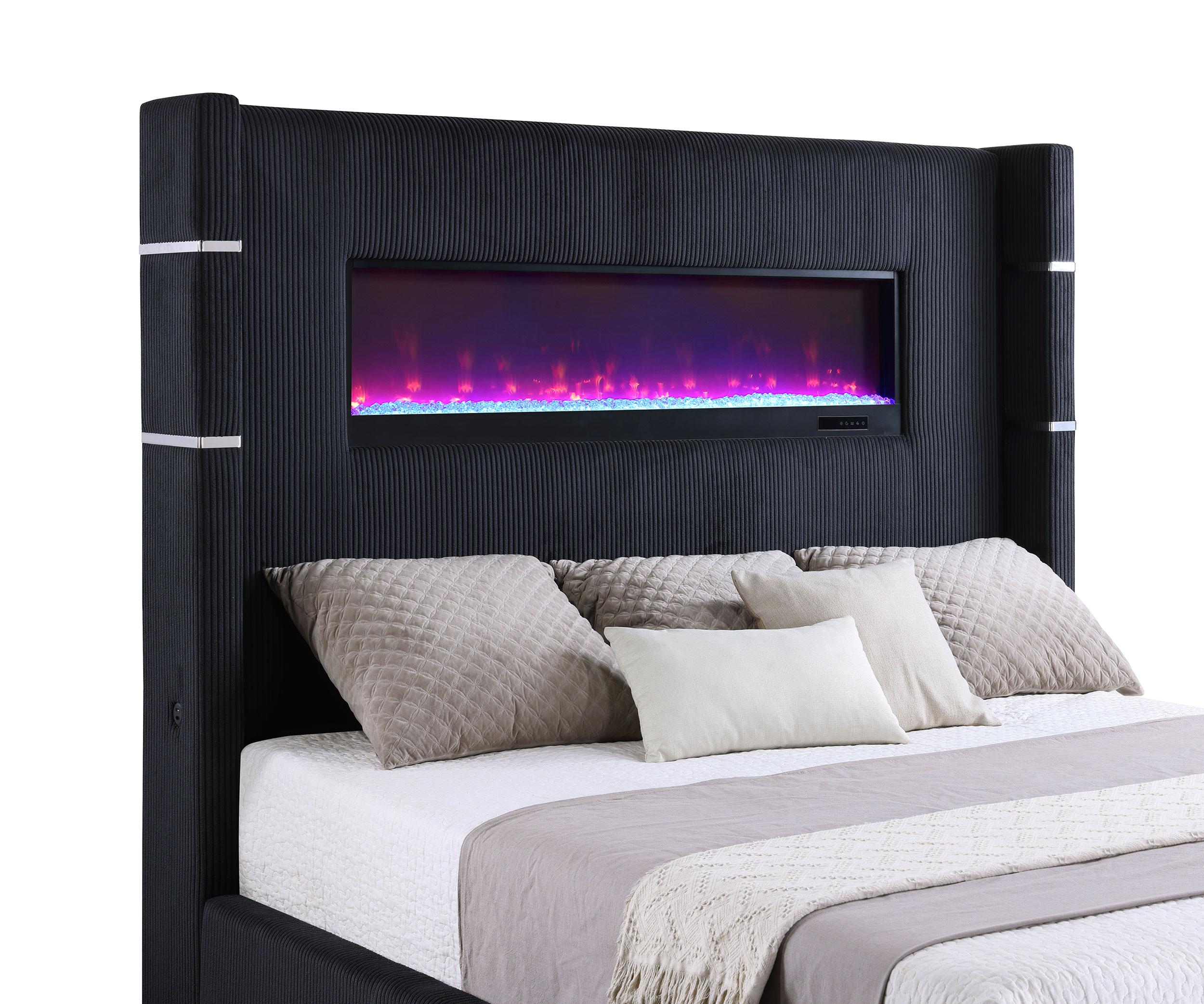 Tisdall California King, E.King & Queen Bed Grey, Black & Queen - Luxury Home Furniture (MI)