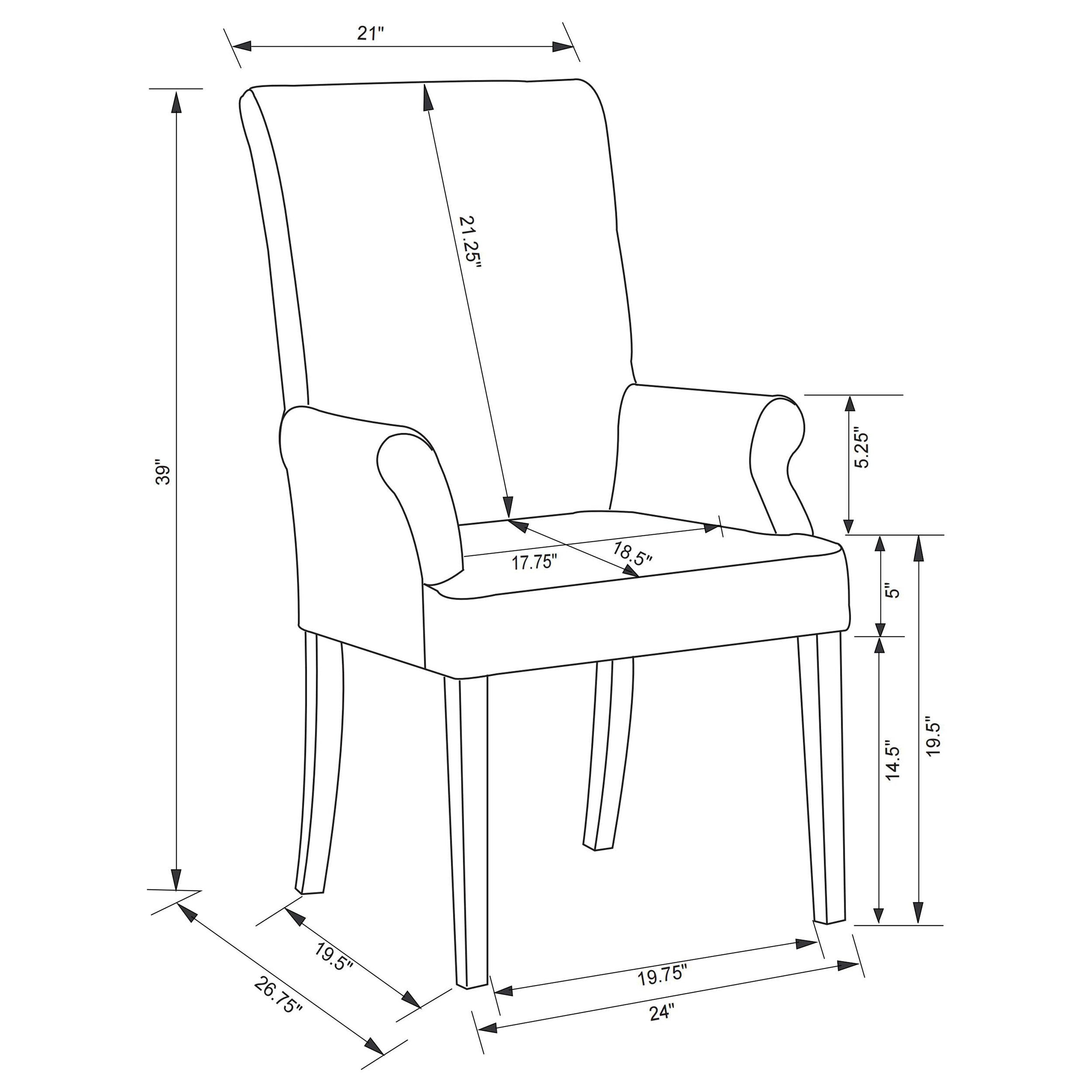 Herran Arm Chairs - Luxury Home Furniture (MI)