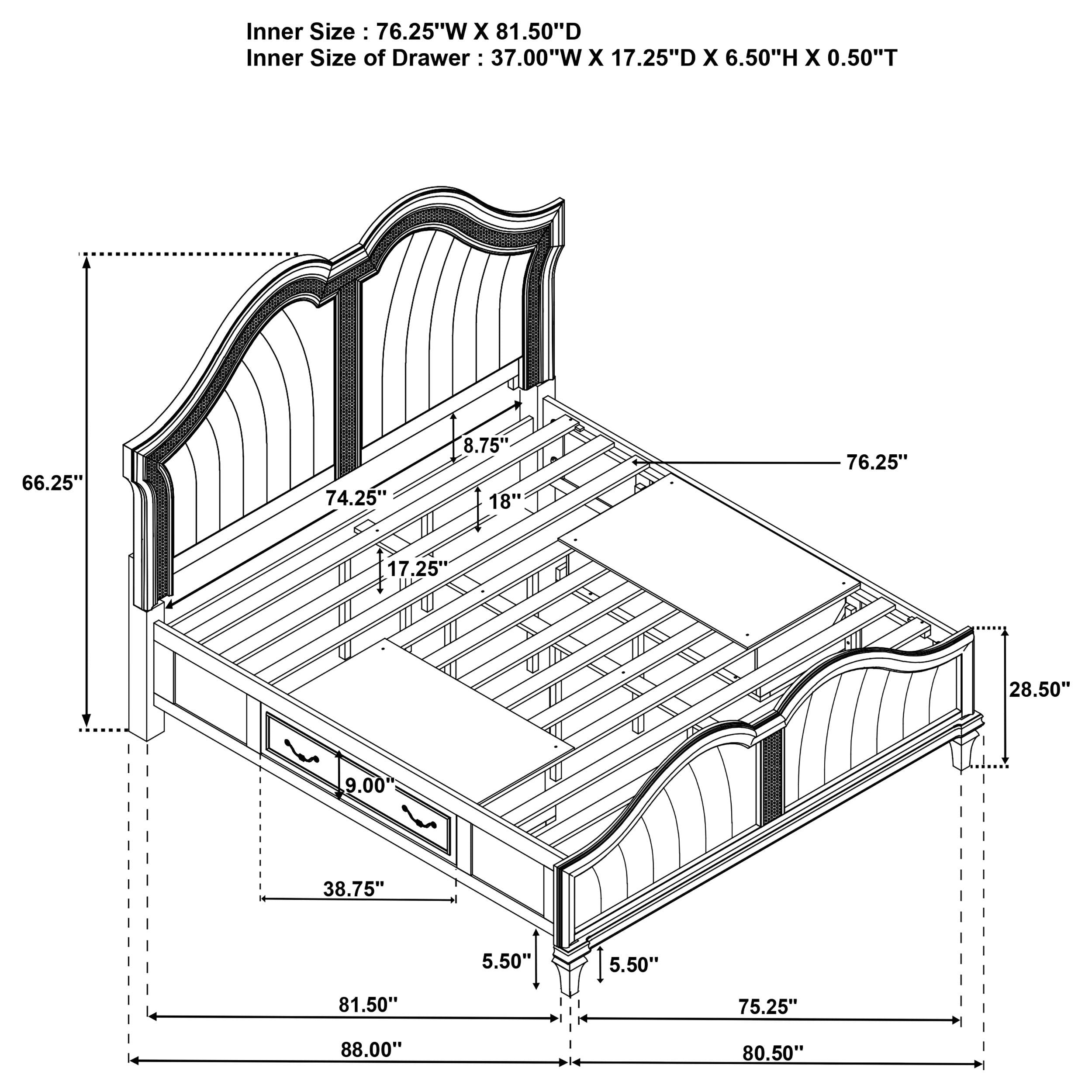 Evangeline 5 Pc Bedroom Set - Luxury Home Furniture (MI)