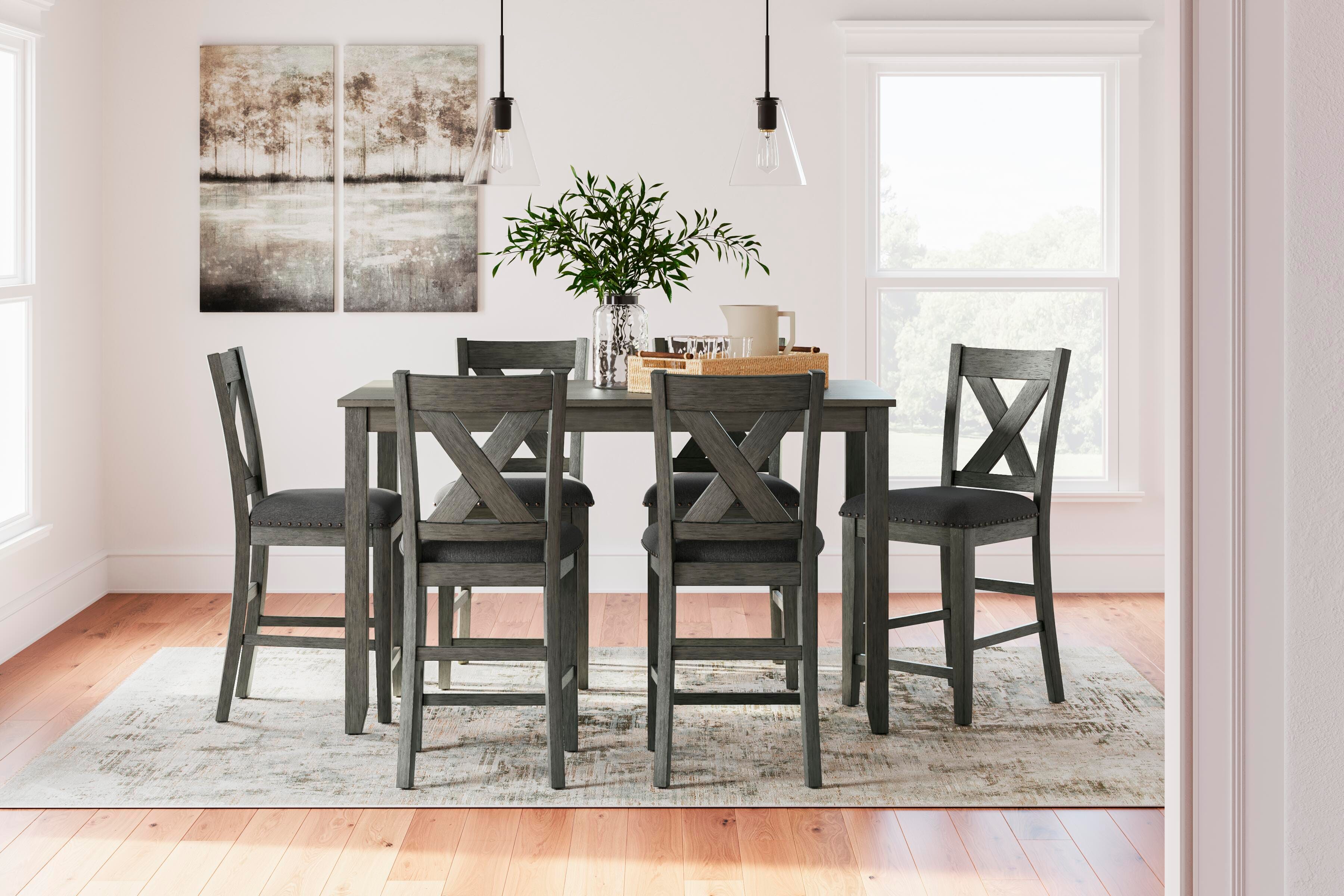 Caitbrook Counter Height Dining Table and Bar Stools (Set of 7) - Luxury Home Furniture (MI)