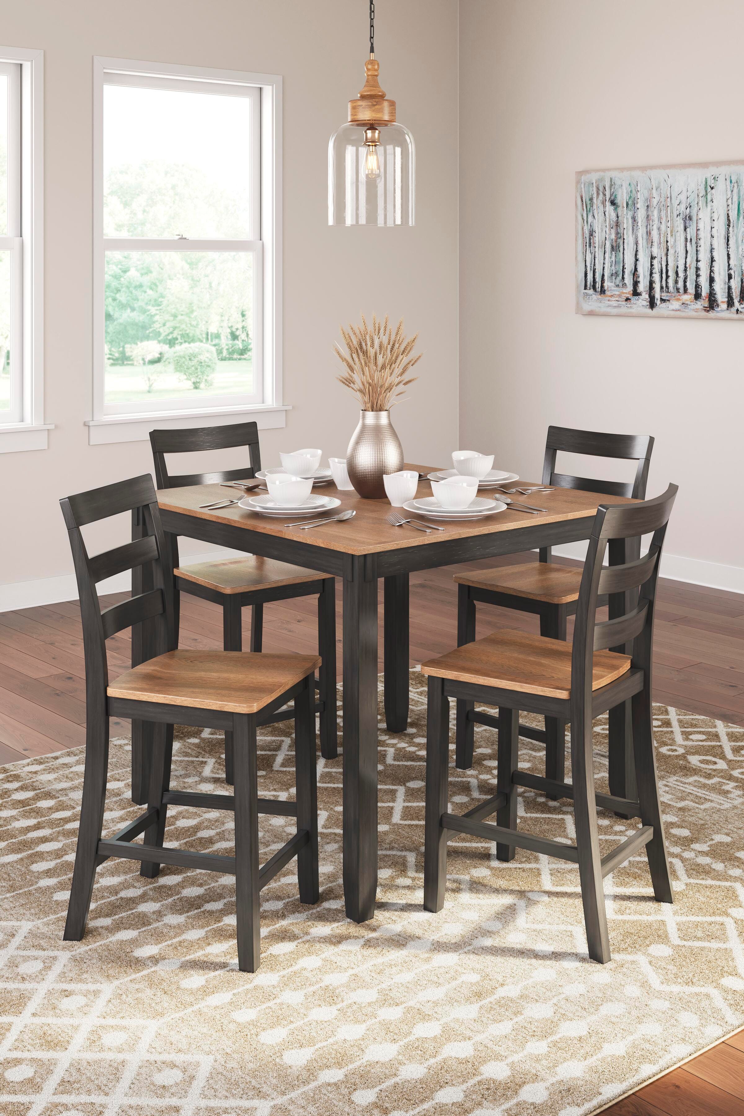Gesthaven Counter Height Dining Table and 4 Barstools (Set of 5) - Luxury Home Furniture (MI)