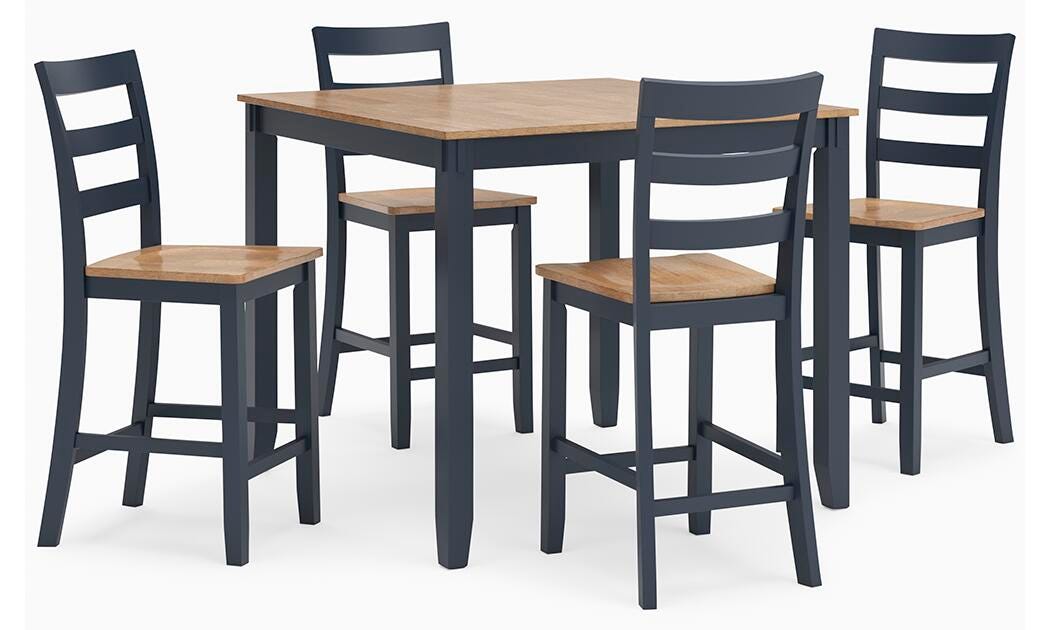 Gesthaven Counter Height Dining Table and 4 Barstools (Set of 5) - Luxury Home Furniture (MI)