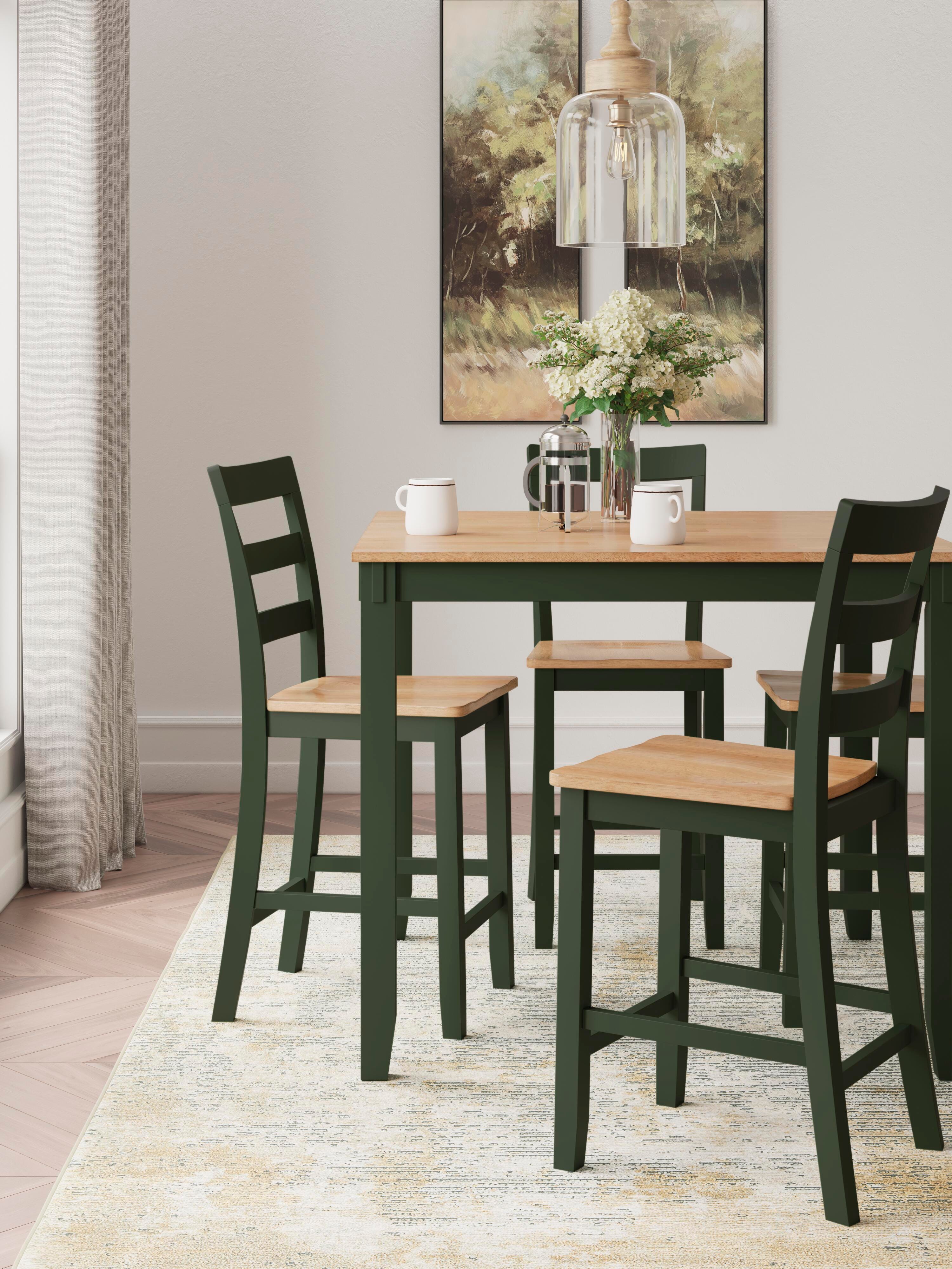 Gesthaven Counter Height Dining Table and 4 Barstools (Set of 5) - Luxury Home Furniture (MI)