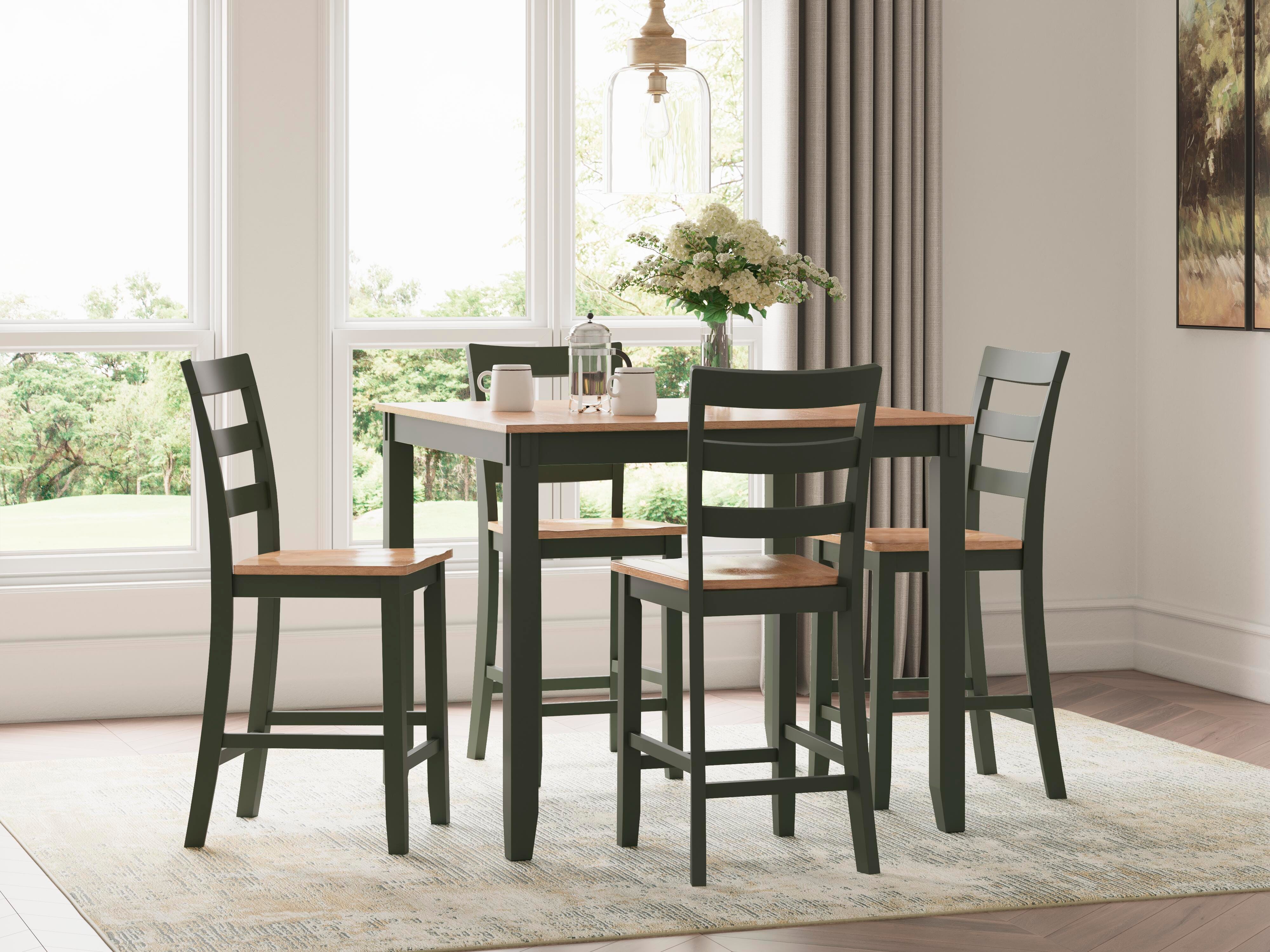 Gesthaven Counter Height Dining Table and 4 Barstools (Set of 5) - Luxury Home Furniture (MI)