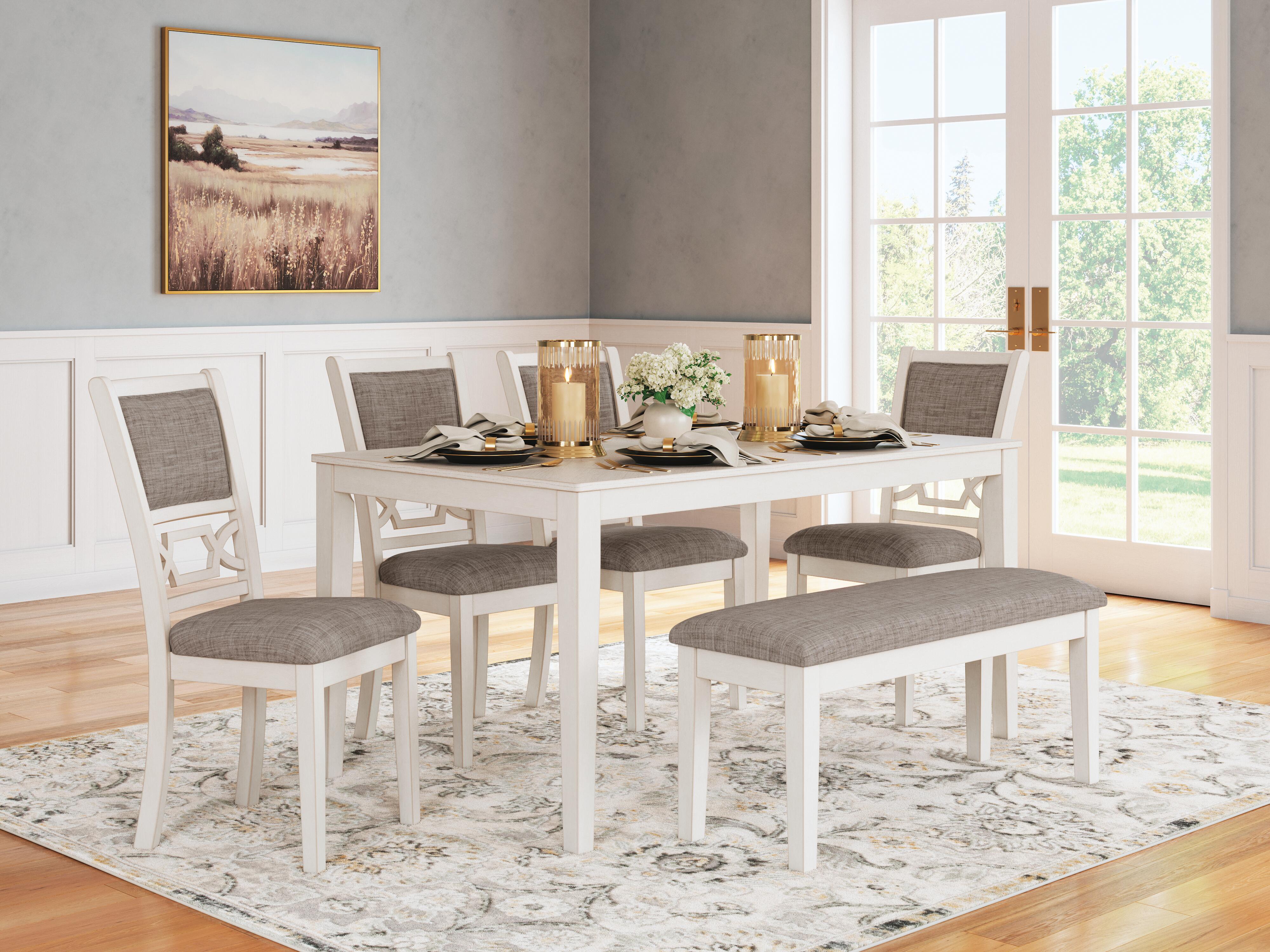 Erinberg Dining Table and 4 Chairs and Bench (Set of 6) - Luxury Home Furniture (MI)